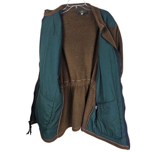 VTG Orvis Fleece Field Jacket XL Green Brown Cargo Shooting Mid Length Outdoor - Picture 3 of 15